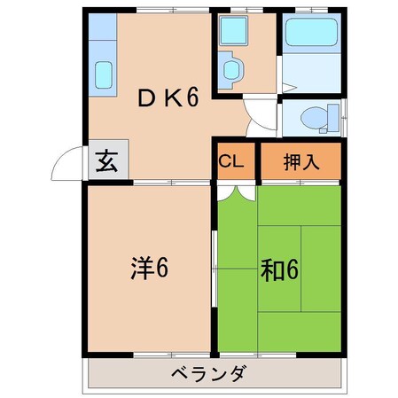 近江内コーポの物件間取画像